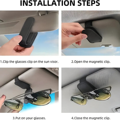 Leather Car Visor Clip