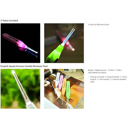 LED Ear Cleaner Kit with Light - Health & Personal Care
