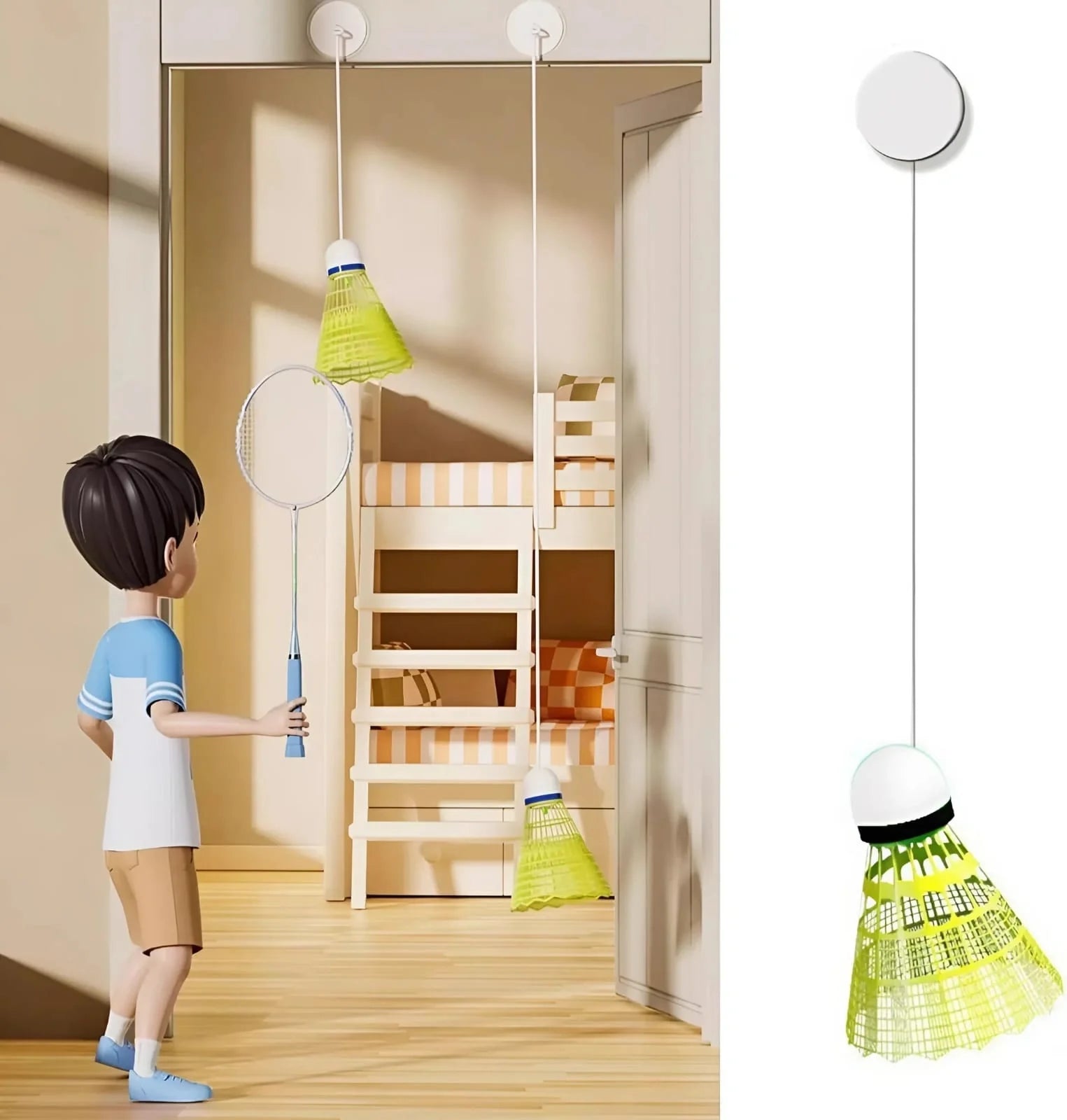 LED Glow Badminton Set