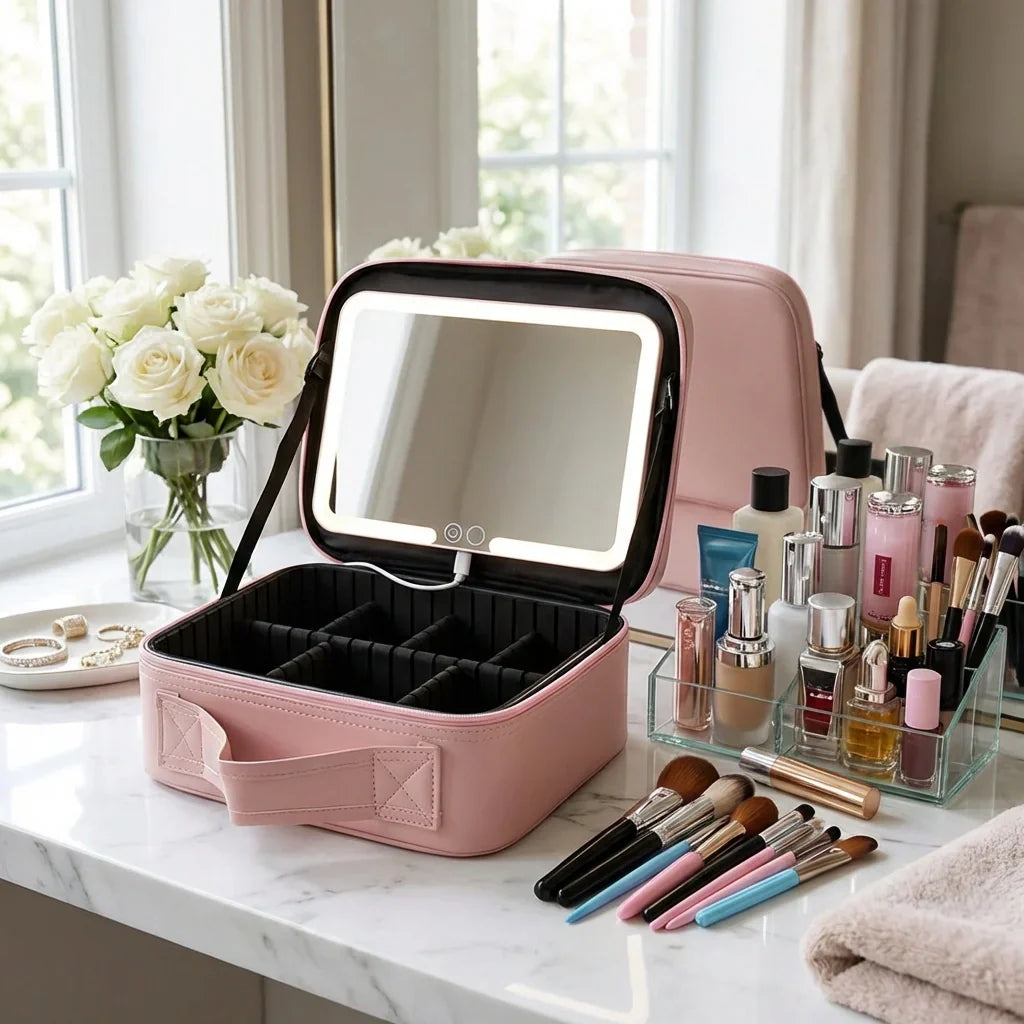 Best led makeup organizer with mirror - refillable palettes & cases | 2026 | fast shipping