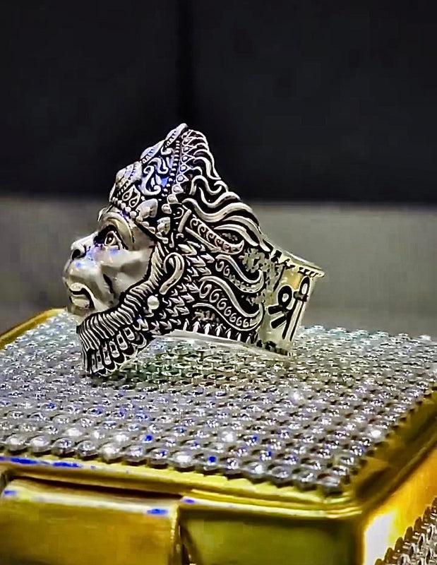 Silver Lord Hanuman Ring