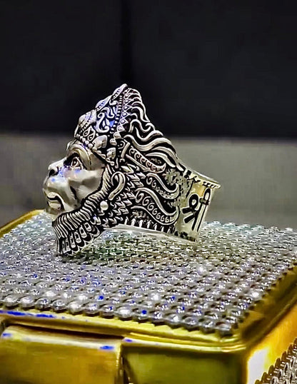 Silver Lord Hanuman Ring