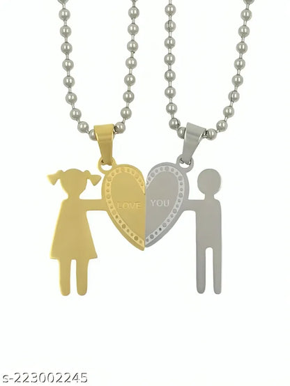 Lover Heart 2 Piece Joining Couple Pendants