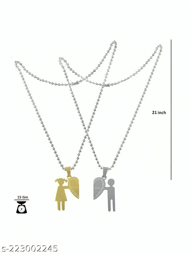 Lover Heart 2 Piece Joining Couple Pendants