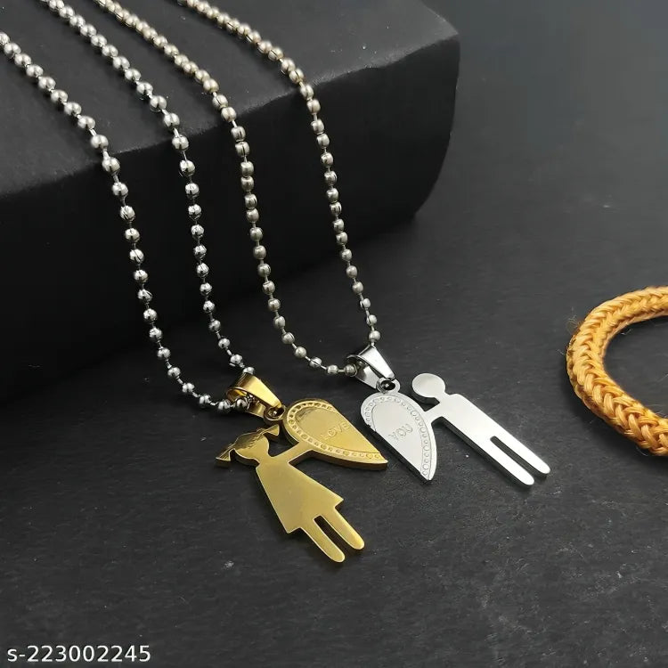 Lover Heart 2 Piece Joining Couple Pendants