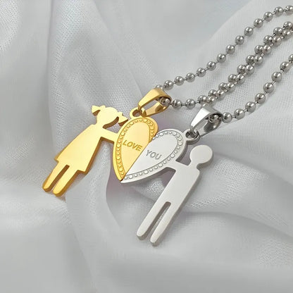 Lover Heart 2 Piece Joining Couple Pendants