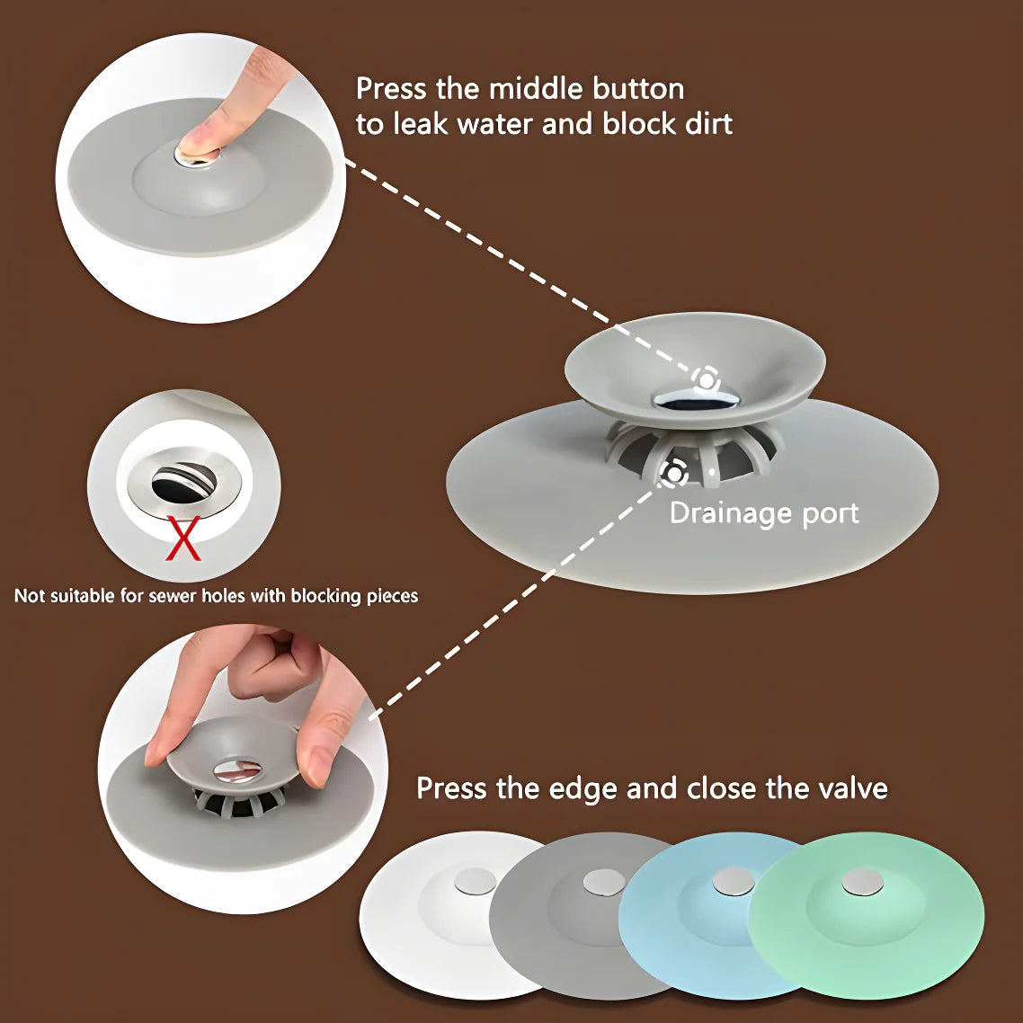 Magic Drain Stopper Catcher (Pack of 2) Home & Kitchen