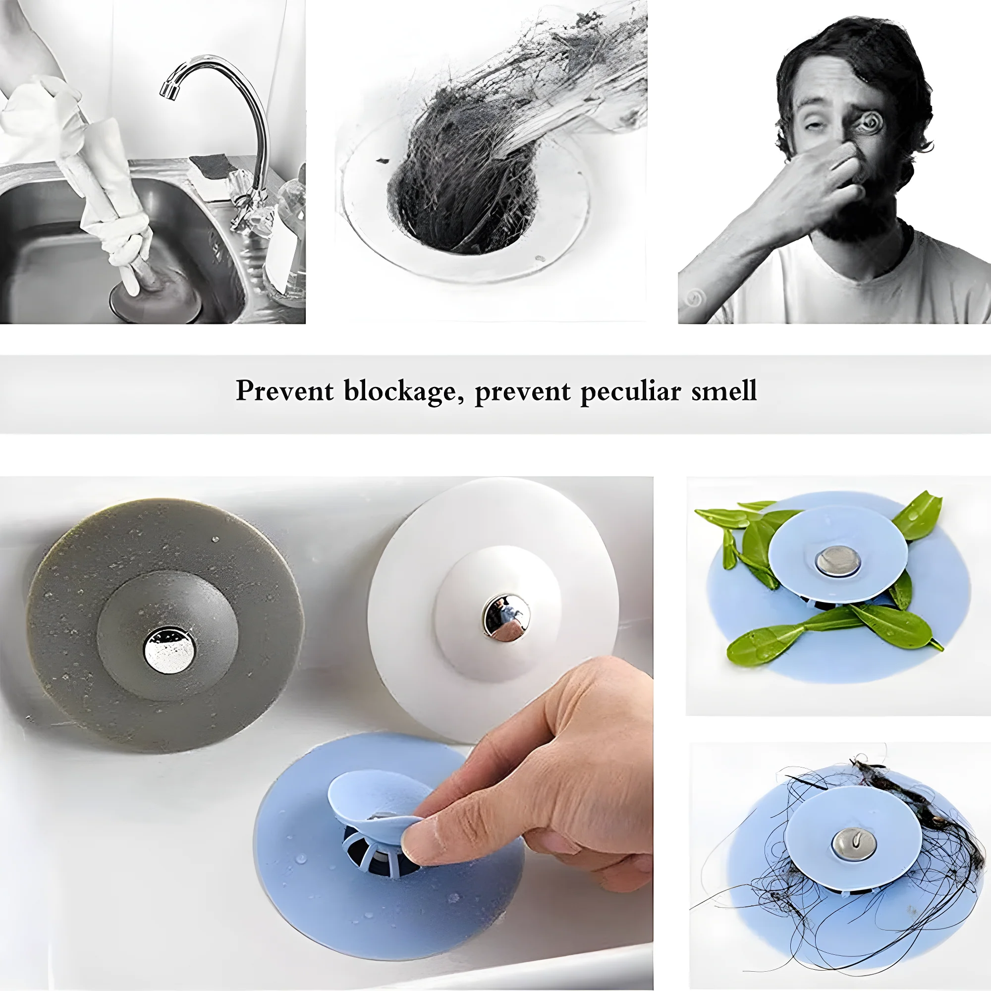 Magic Drain Stopper Catcher (Pack of 2)