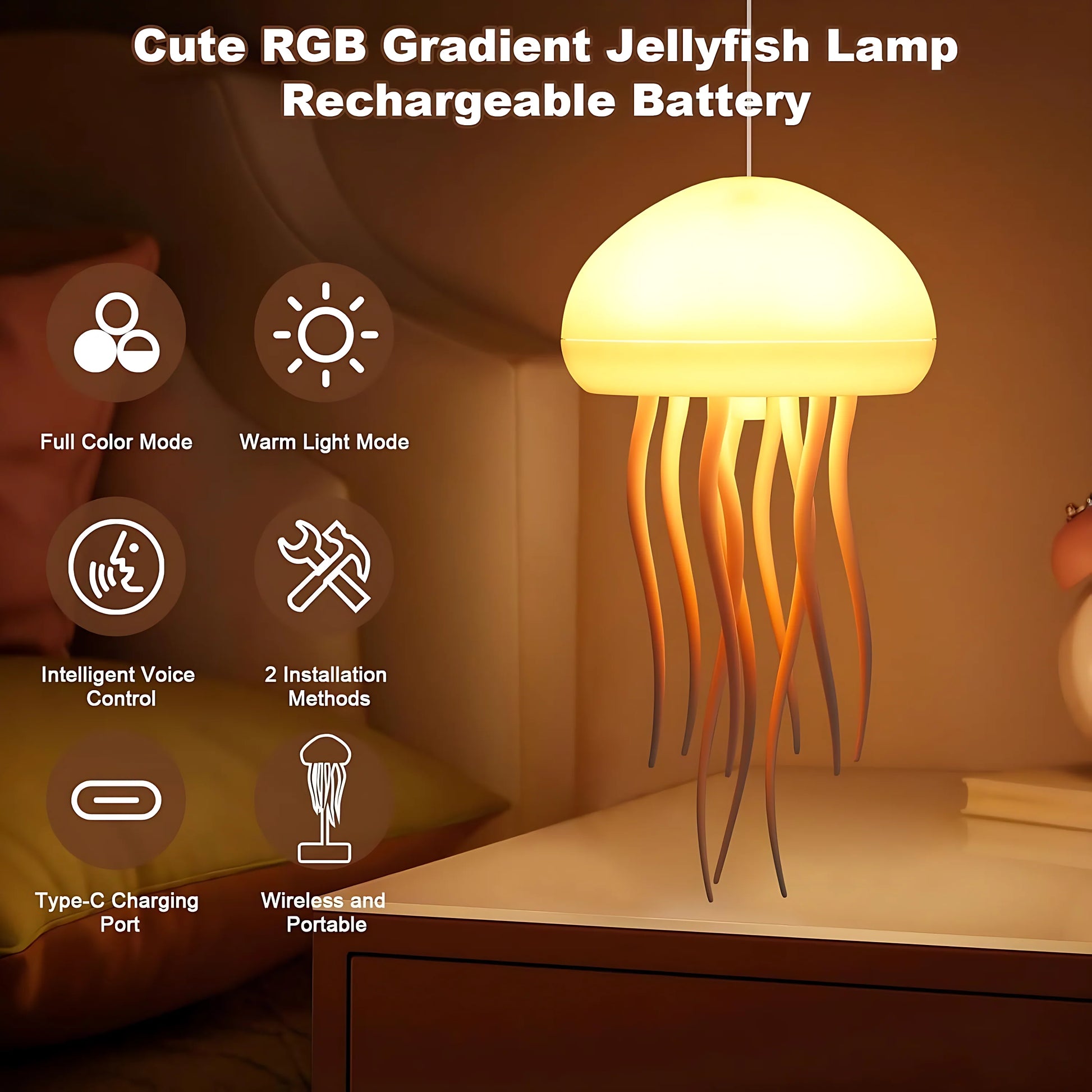 Magic Jellyfish Mood Lamp Home Improvement