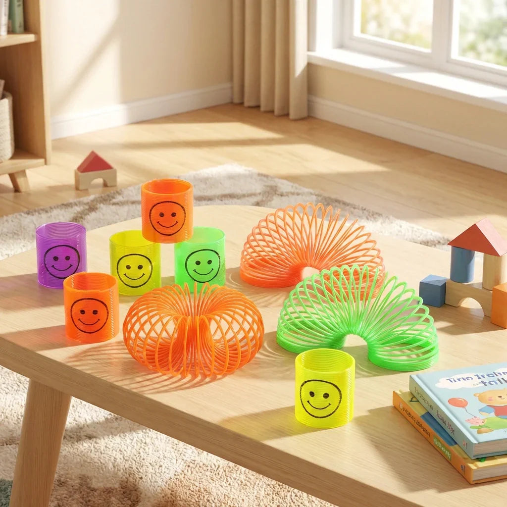 Smiling Spring Toy Multicolor Magic Smiley Spring Toy for Kids and Adults, Fun Party Favor ...