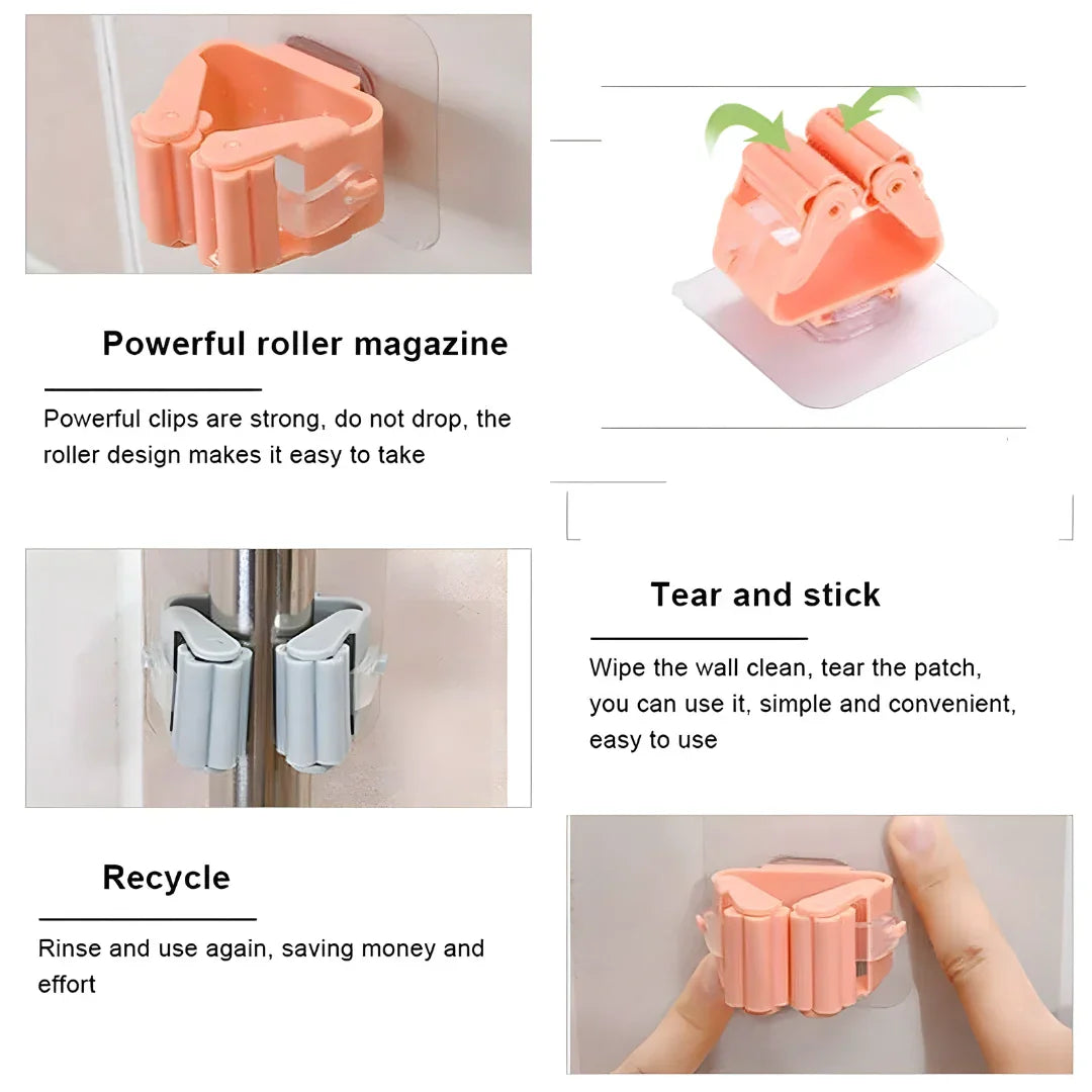 Magic Sticker Mop & Broom Holder - Home Improvement