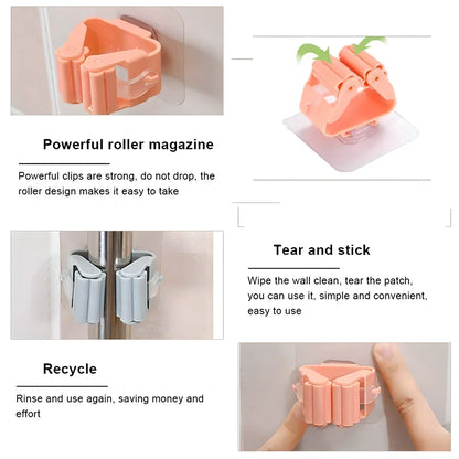 Magic Sticker Mop & Broom Holder - Home Improvement