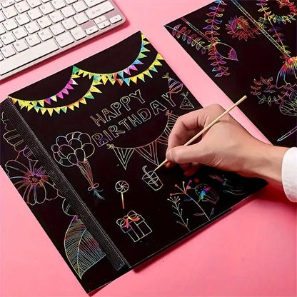 Magical Scratch Art Book For Gifts Girls Boys (40 Sheet) - Toys
