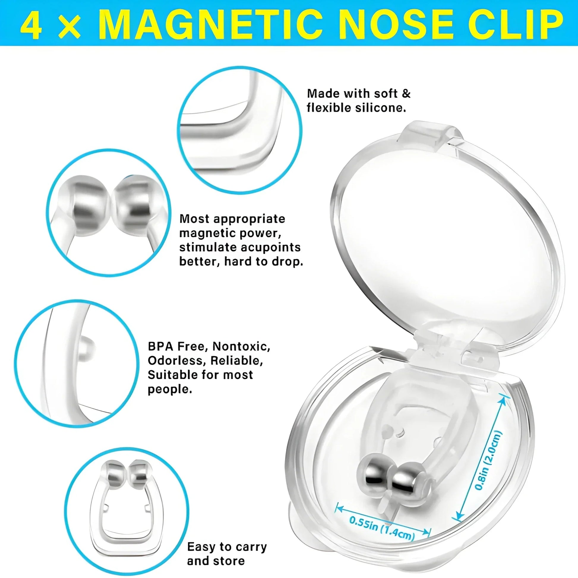 Magnetic Anti-Snore Clip - Health & Personal Care