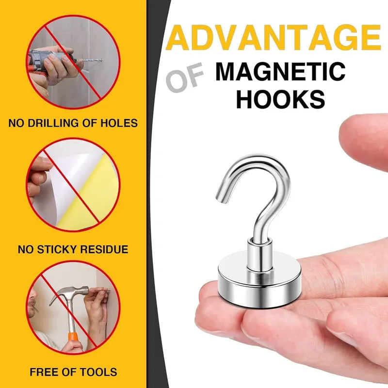 Magnetic Hooks Pack of 4 Home Accessories
