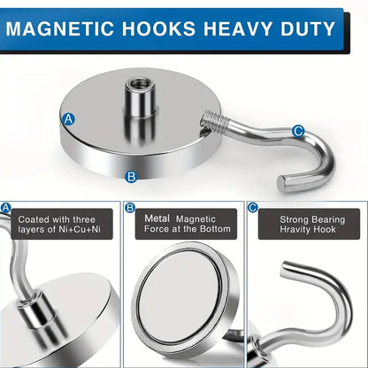 Magnetic Hooks Pack of 4 Home Accessories