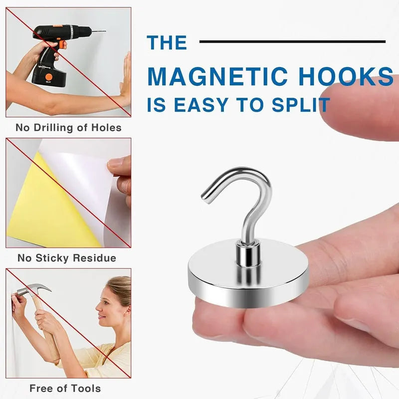 Magnetic Hooks Pack of 4 Home Accessories