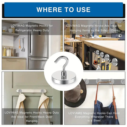 Magnetic Hooks Pack of 4 Home Accessories