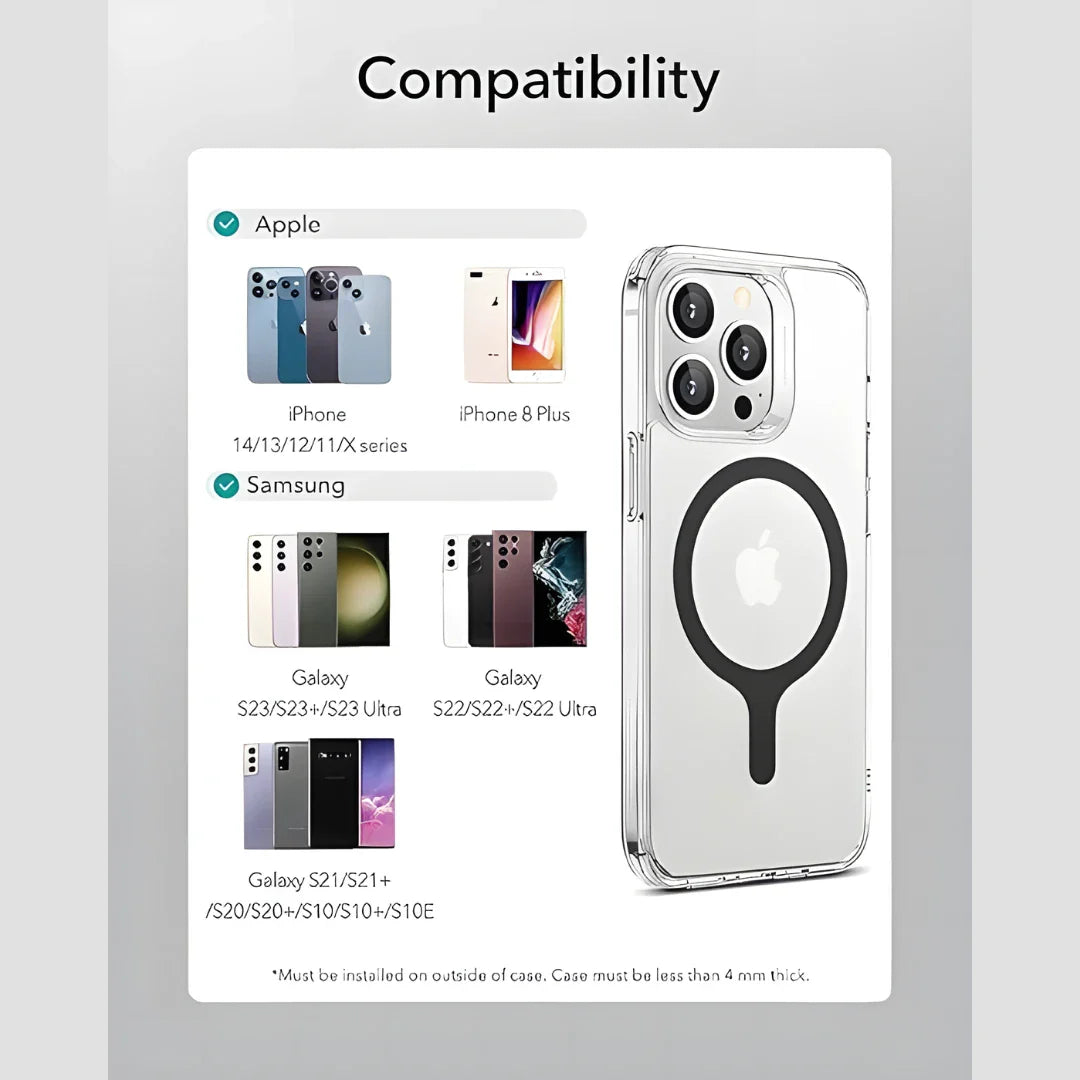 Magnetic Metal Plate Ring For Magsafe Wireless Charger