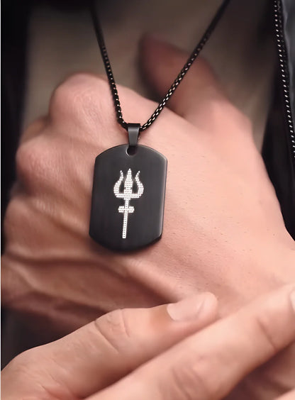 Mahadev Trishul Pendant with Micro Carved Design jewelry