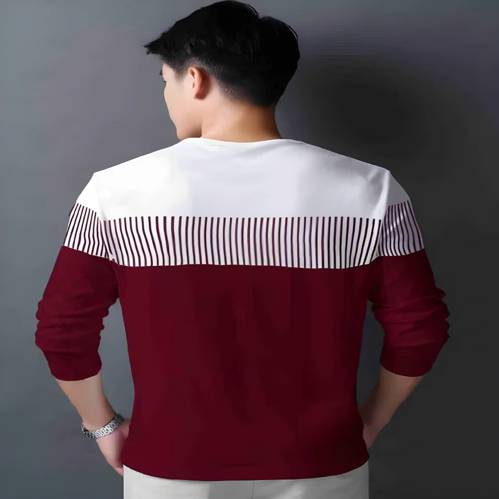 Maroon Block Style Tees clothing