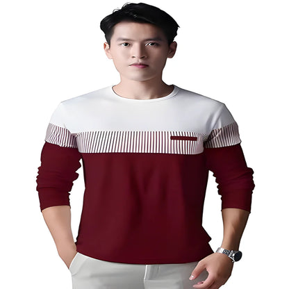 Maroon Block Style Tees clothing
