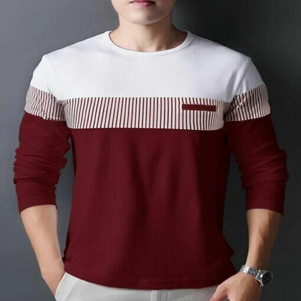 Maroon Block Style Tees clothing