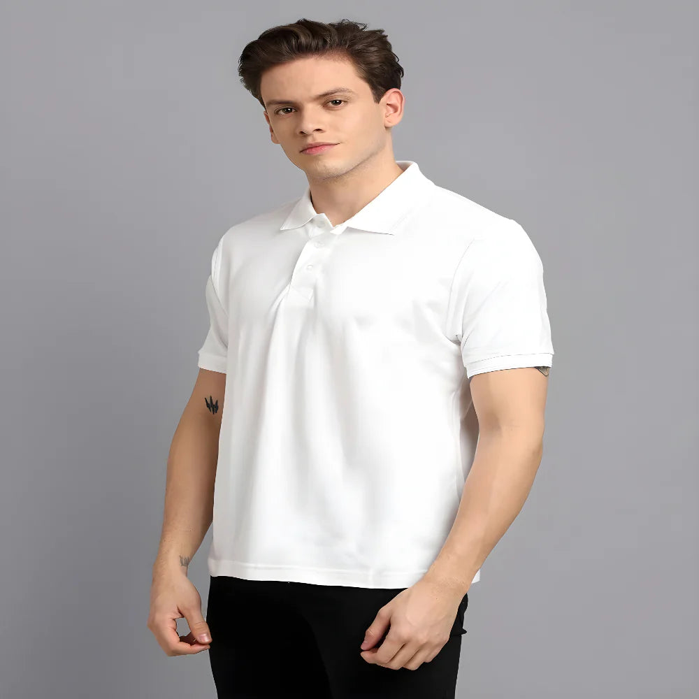 Matte Elegance Polo Tee clothing