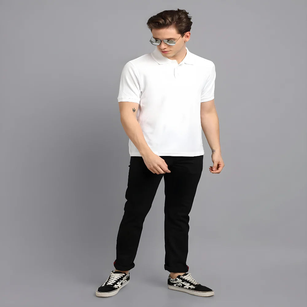 Matte Elegance Polo Tee clothing