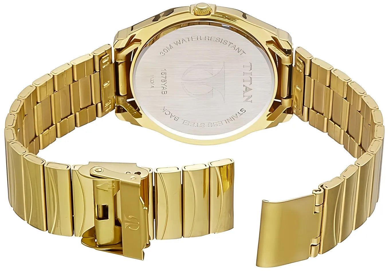 Men Gold Toned Dial Watch