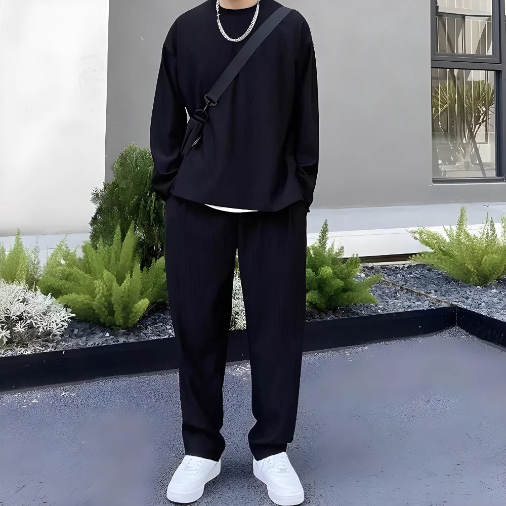 Men’s Black Co ord Set clothing