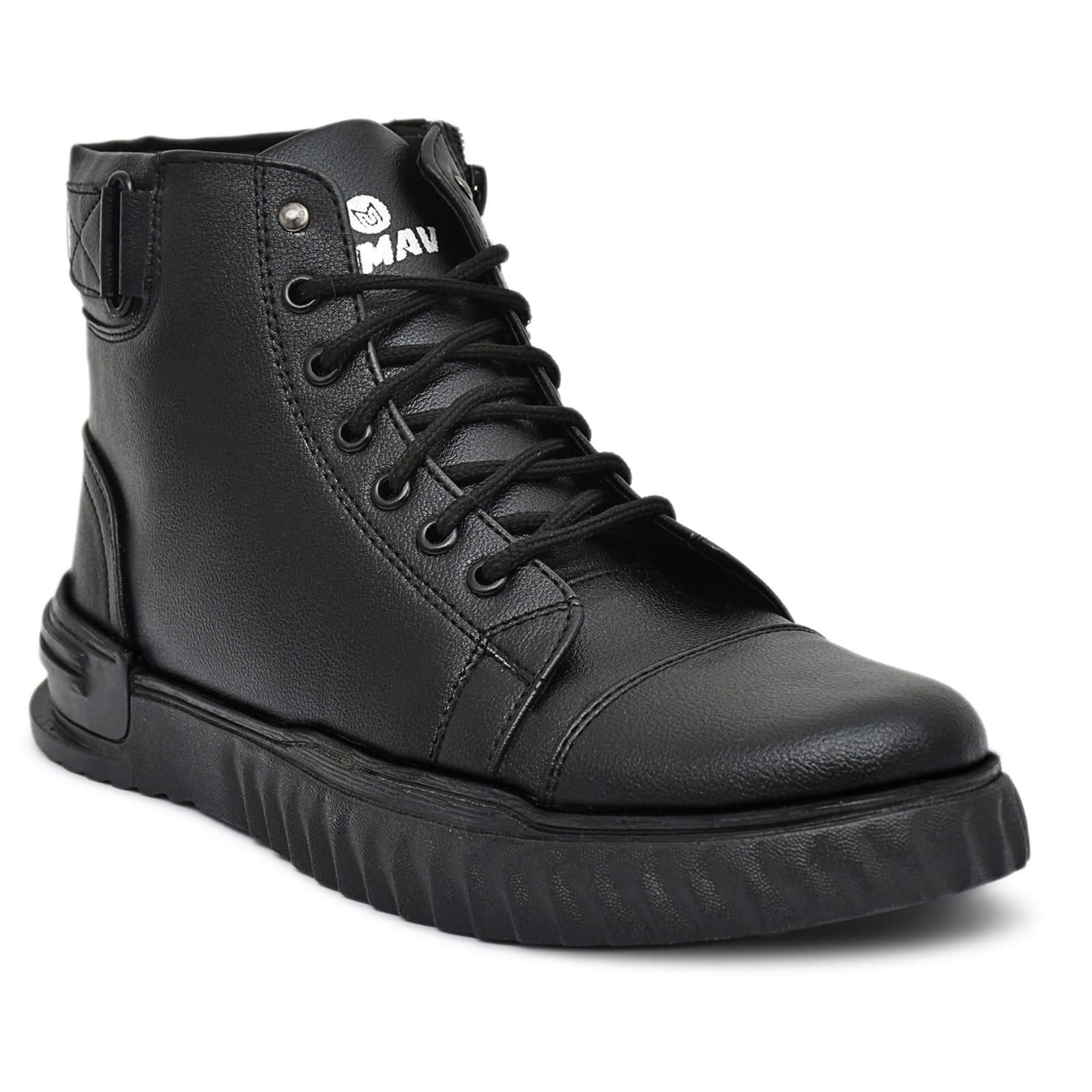 Men’s Black Korean Style Sneakers Boot 10