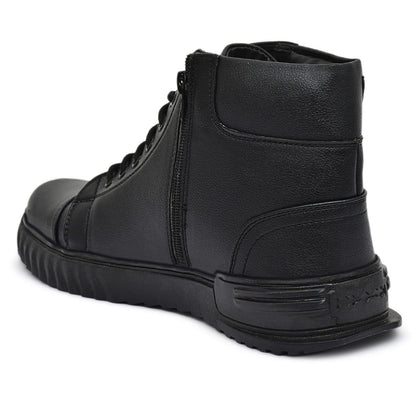 Men’s Black Korean Style Sneakers Boot