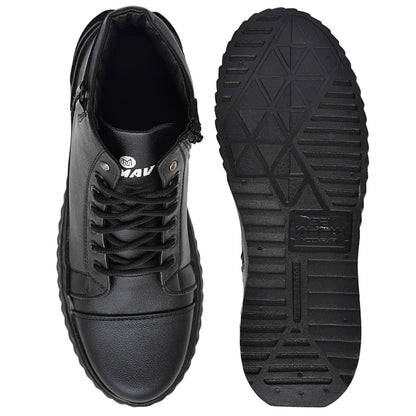 Men’s Black Korean Style Sneakers Boot 7