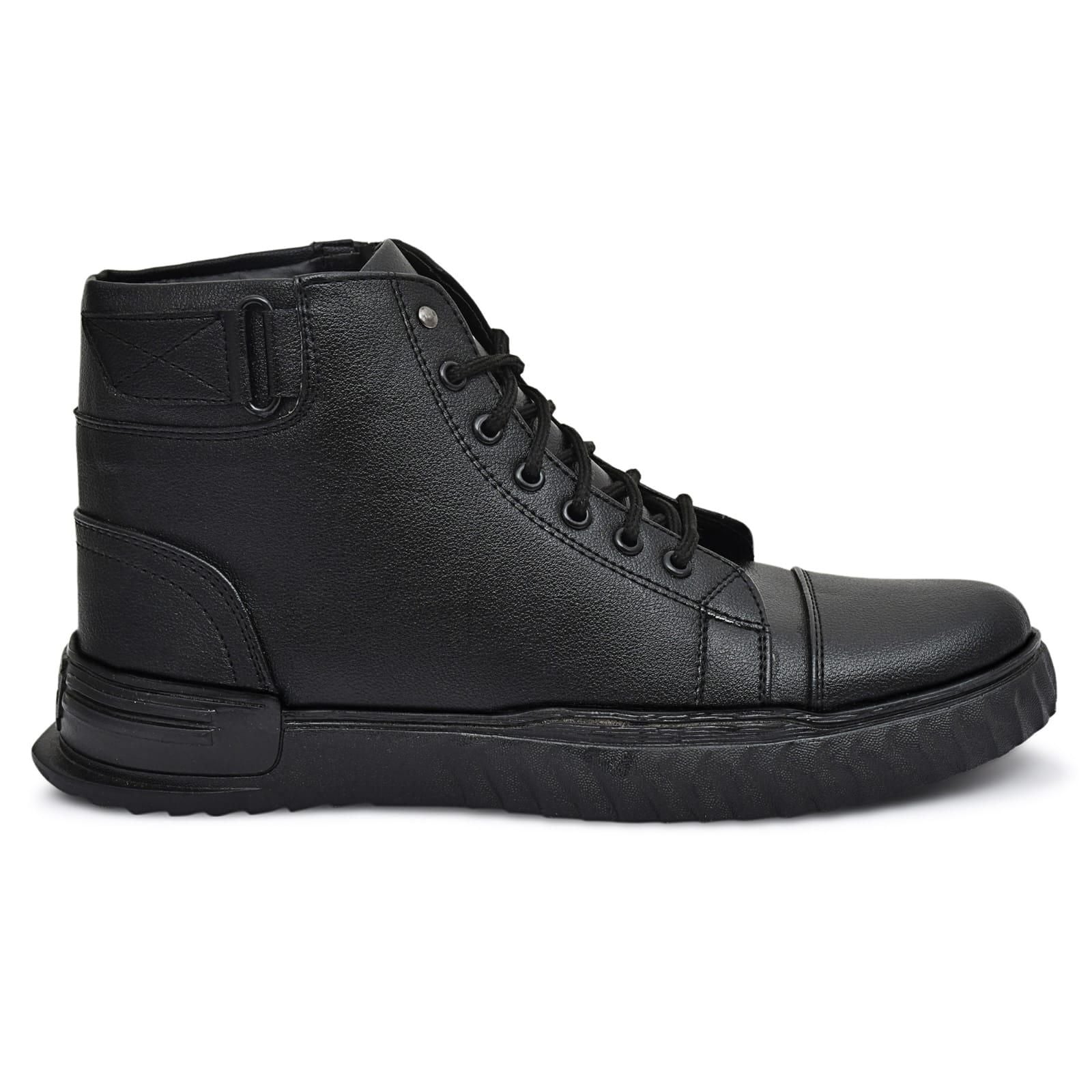 Men’s Black Korean Style Sneakers Boot 8