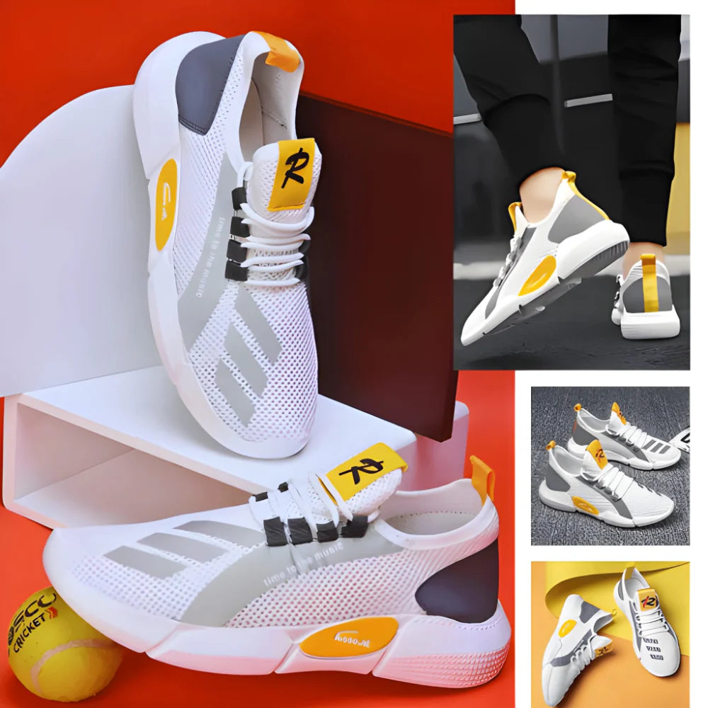 Men’s Lightweight White Sneakers Shoes