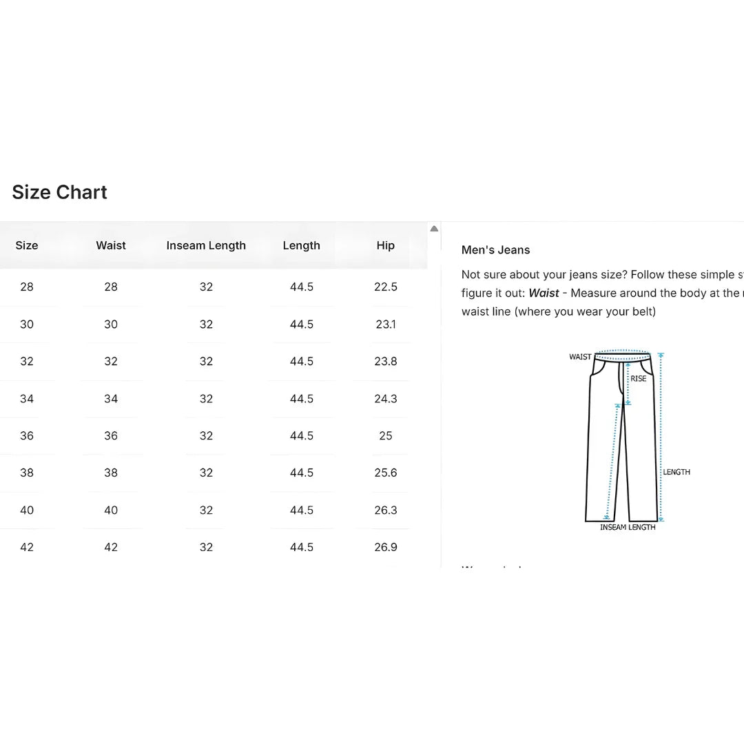 Men’s Loose Fit Mid Rise White Jeans