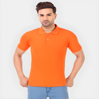 Men’s Orange Polo Shirt clothing