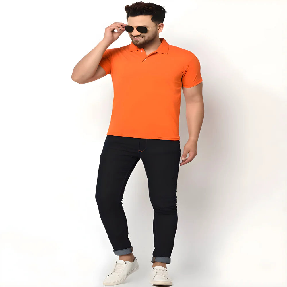 Men’s Orange Polo Shirt