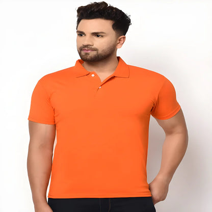 Men’s Orange Polo Shirt clothing