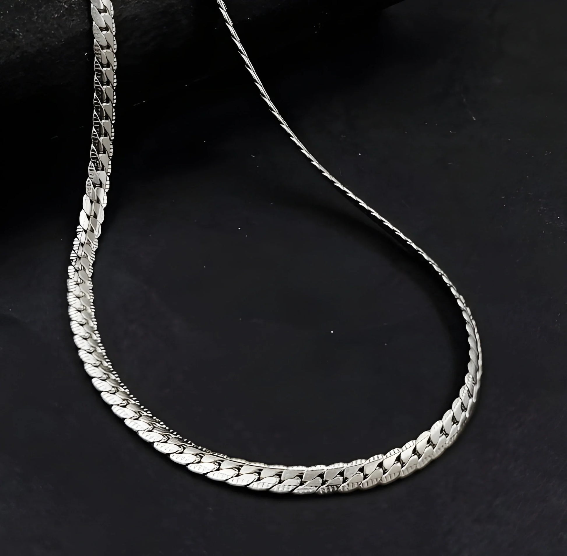 Men’s Silver Chain Ring Set