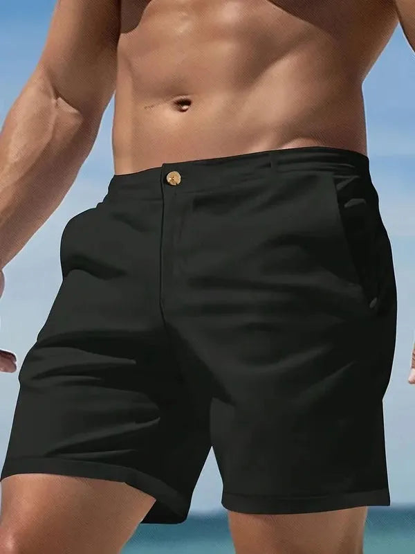 Men’s Sleek Solid Casual Shorts Apparel & Accessories