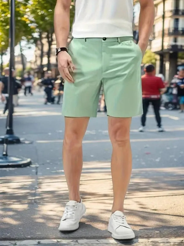 Men’s Sleek Solid Casual Shorts Apparel & Accessories