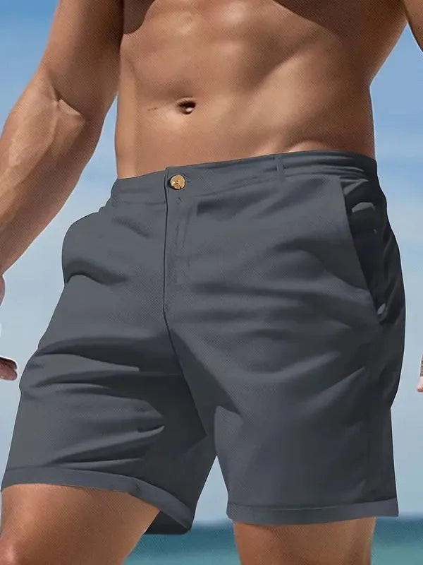 Men’s Sleek Solid Casual Shorts Apparel & Accessories