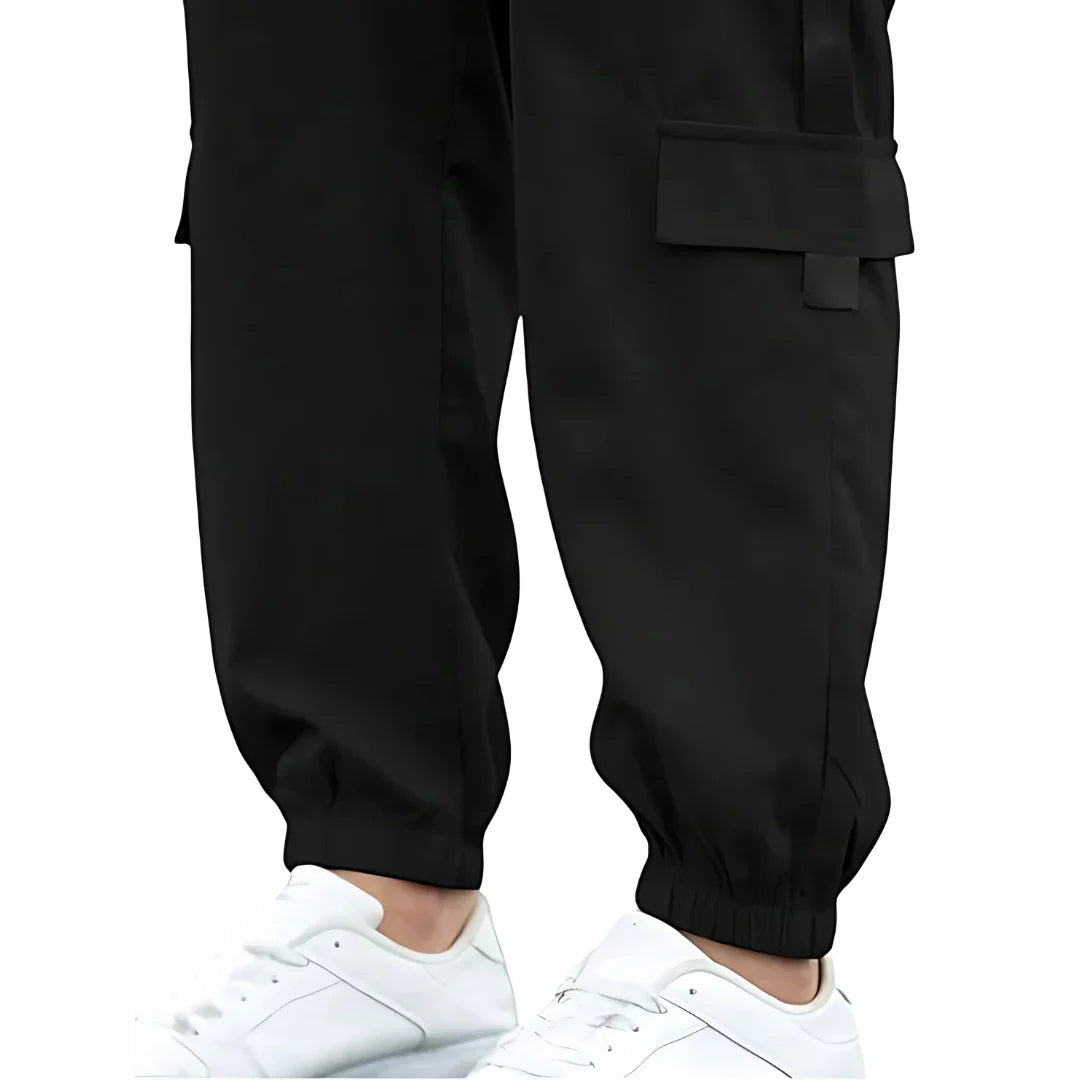 Men’s Solid Cargo Pant Black