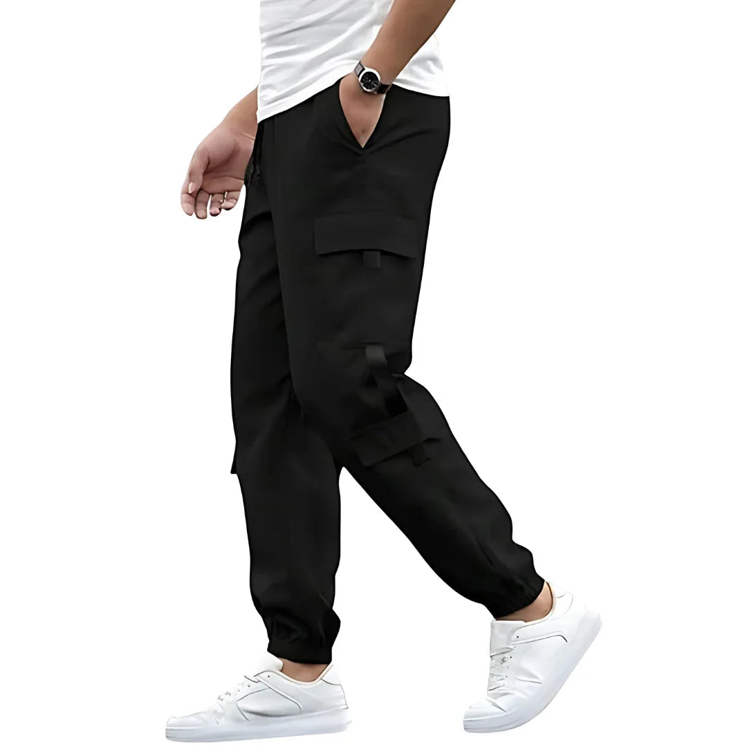 Men’s Solid Cargo Pant Black