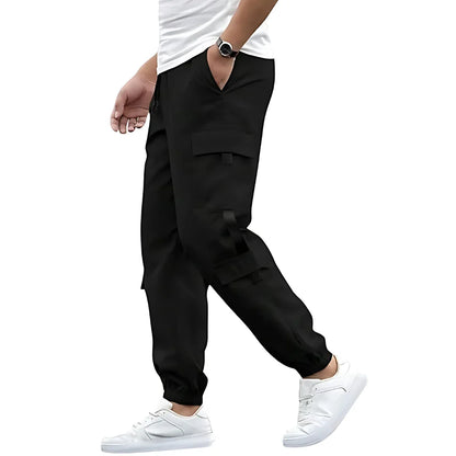 Men’s Solid Cargo Pant Black