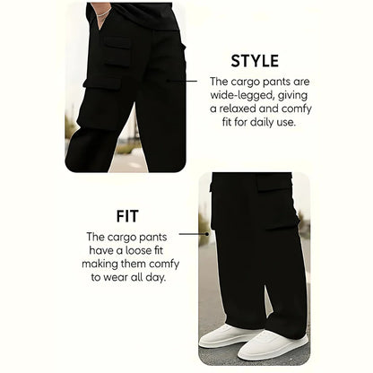 Men’s Solid Cargo Pant Black
