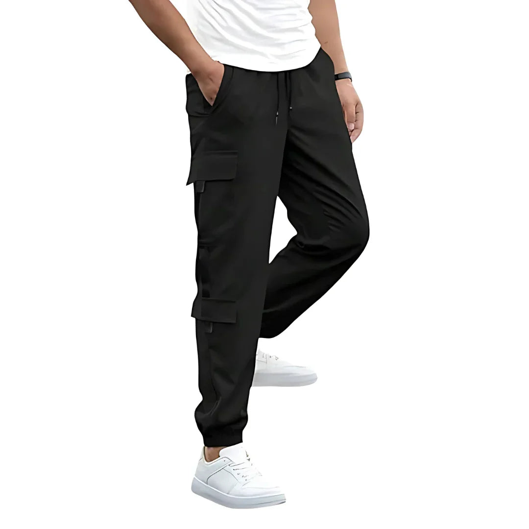 Men’s Solid Cargo Pant Black