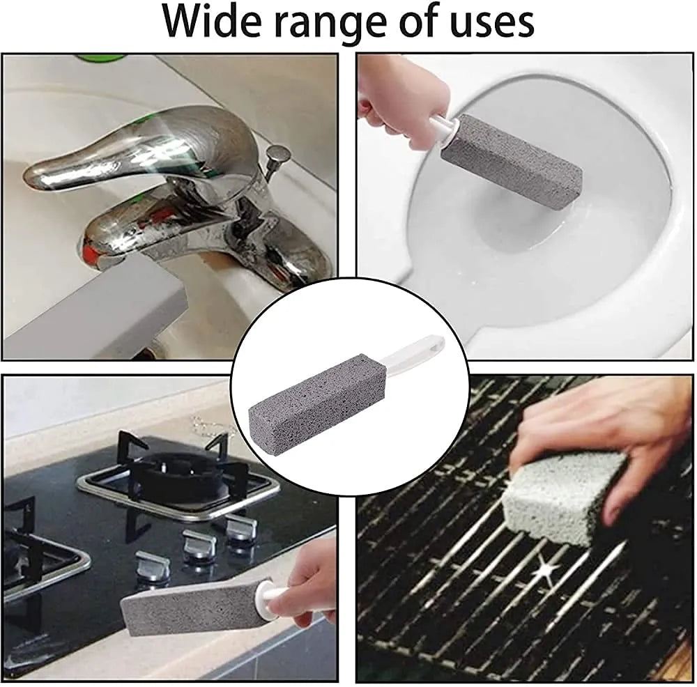 Metal 2 Pcs Toilet Cleaner Brush With Handle (Pack of 2) Home Improvement